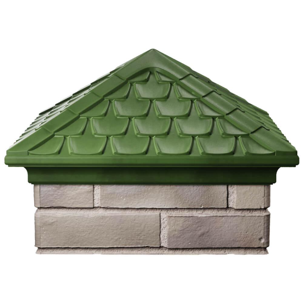 Колпак Zking Эльбрус Зеленый на столб 1.5х1.5 кирпича (385х385мм) Геленджик фото