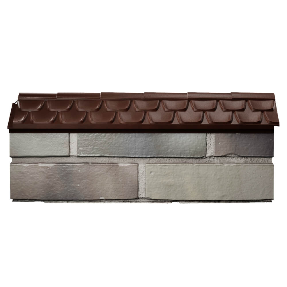 Парапет Zking Эльбрус Коричневый с посадкой на 0.5 кирпича (130мм) в Геленджике фото