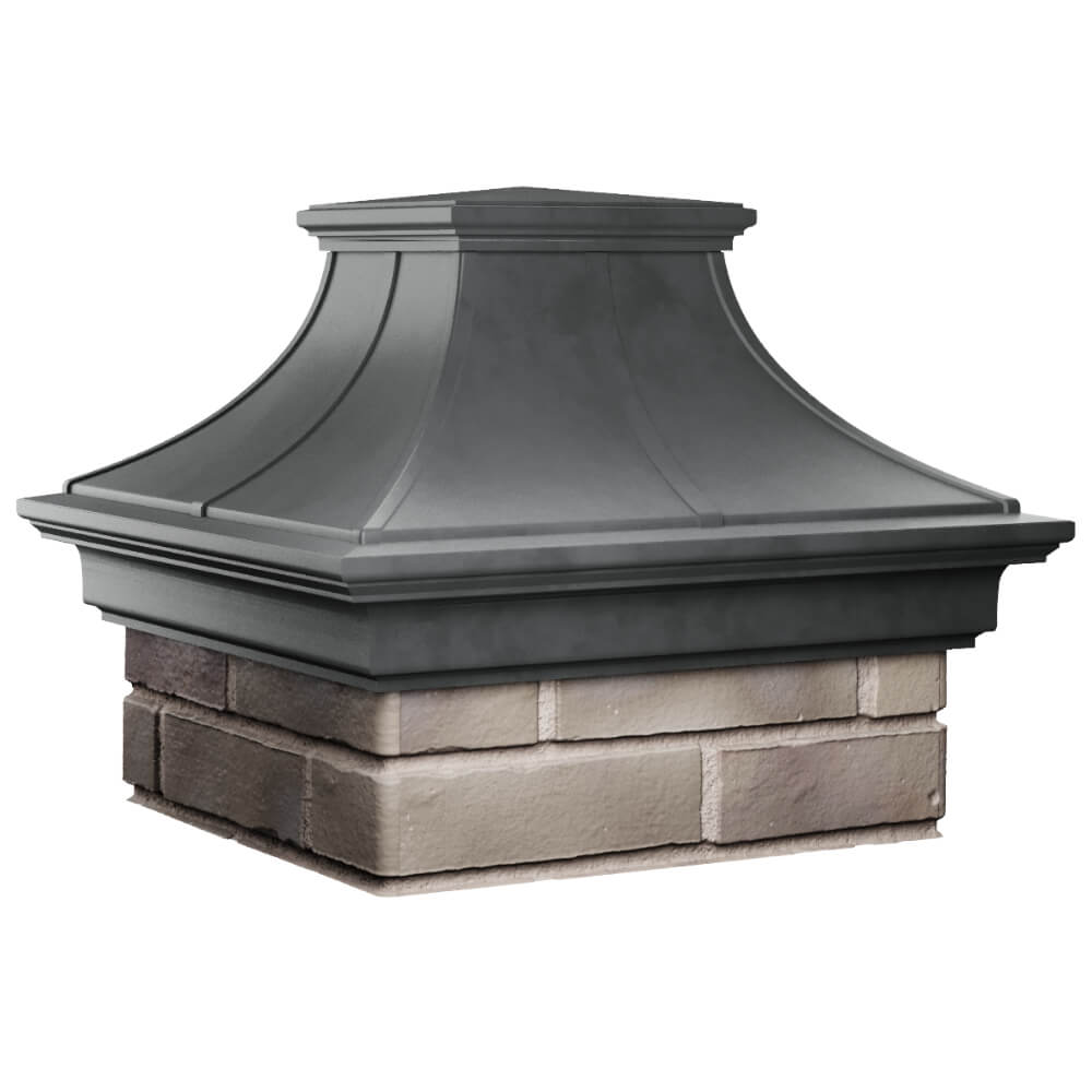 Колпак Zking Монблан Премиум Серый на столб 1.5х1.5 кирпича (385х385мм) в Геленджике фото