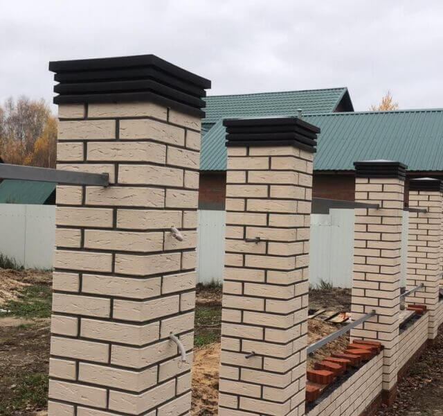 Колпак Zking Бона ХайТек Коричневый на столб 1.5х1.5 кирпича (385х385мм) в Геленджике фото