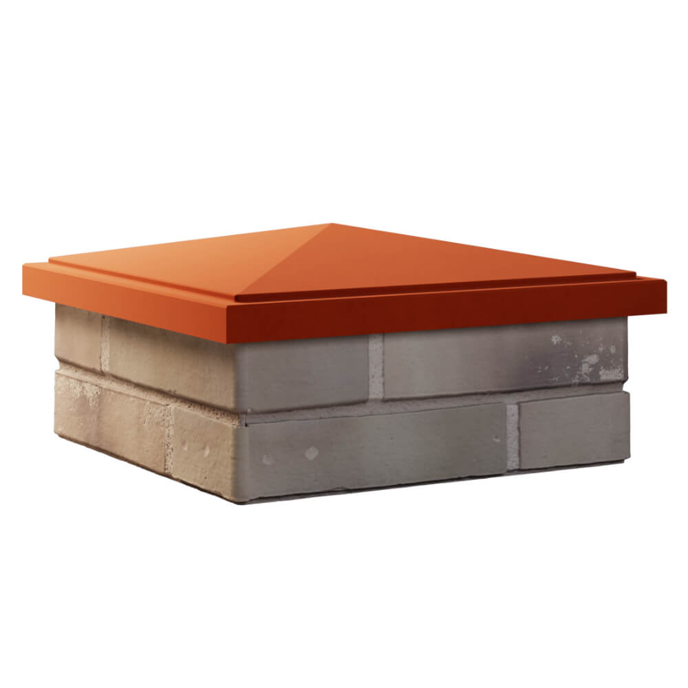 Колпак Zking БонаМоно Красный на столб 1.5х1.5 кирпича (385х385, 400х400мм) в Геленджике фото