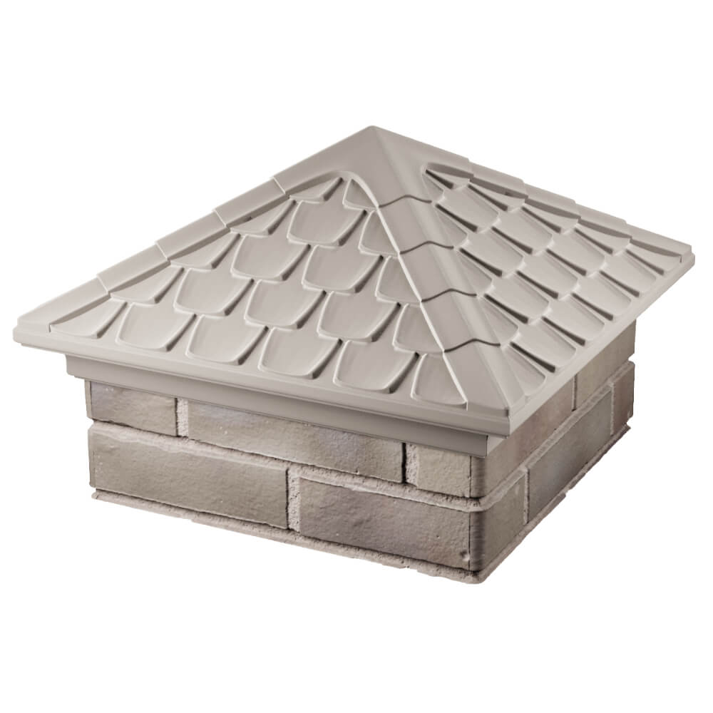 Колпак Zking Эльбрус Бежевый на столб 1.5х1.5 кирпича (385х385мм) в Геленджике фото