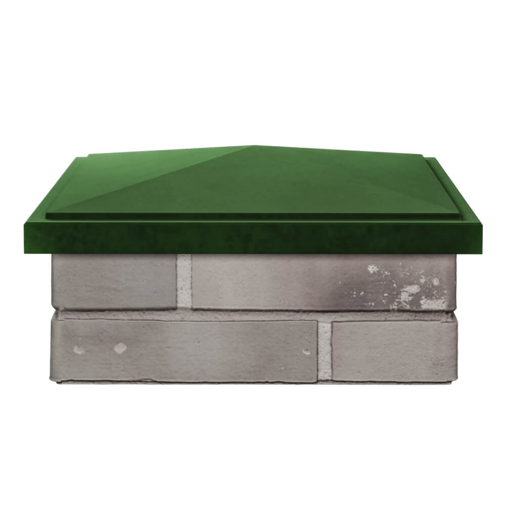 Колпак Zking БонаМоно Зеленый на столб 1.5х1.5 кирпича (385х385, 400х400мм) Геленджик фото