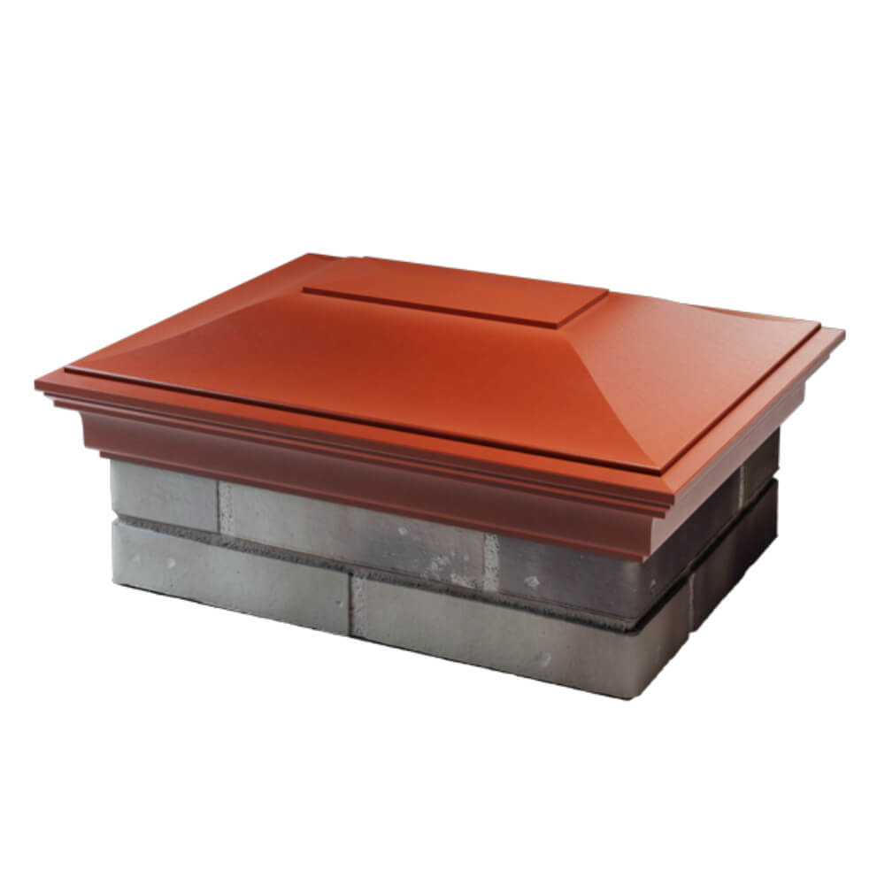 Колпак Zking Монблан Красный на столб 2х1.5 кирпича (515х385мм) в Геленджике фото