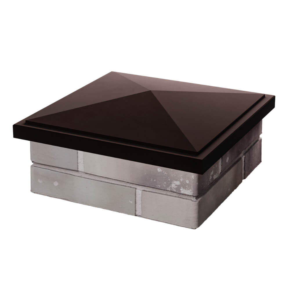 Колпак Zking БонаМоно Коричневый на столб 1.5х1.5 кирпича (385х385, 400х400мм) в Геленджике фото