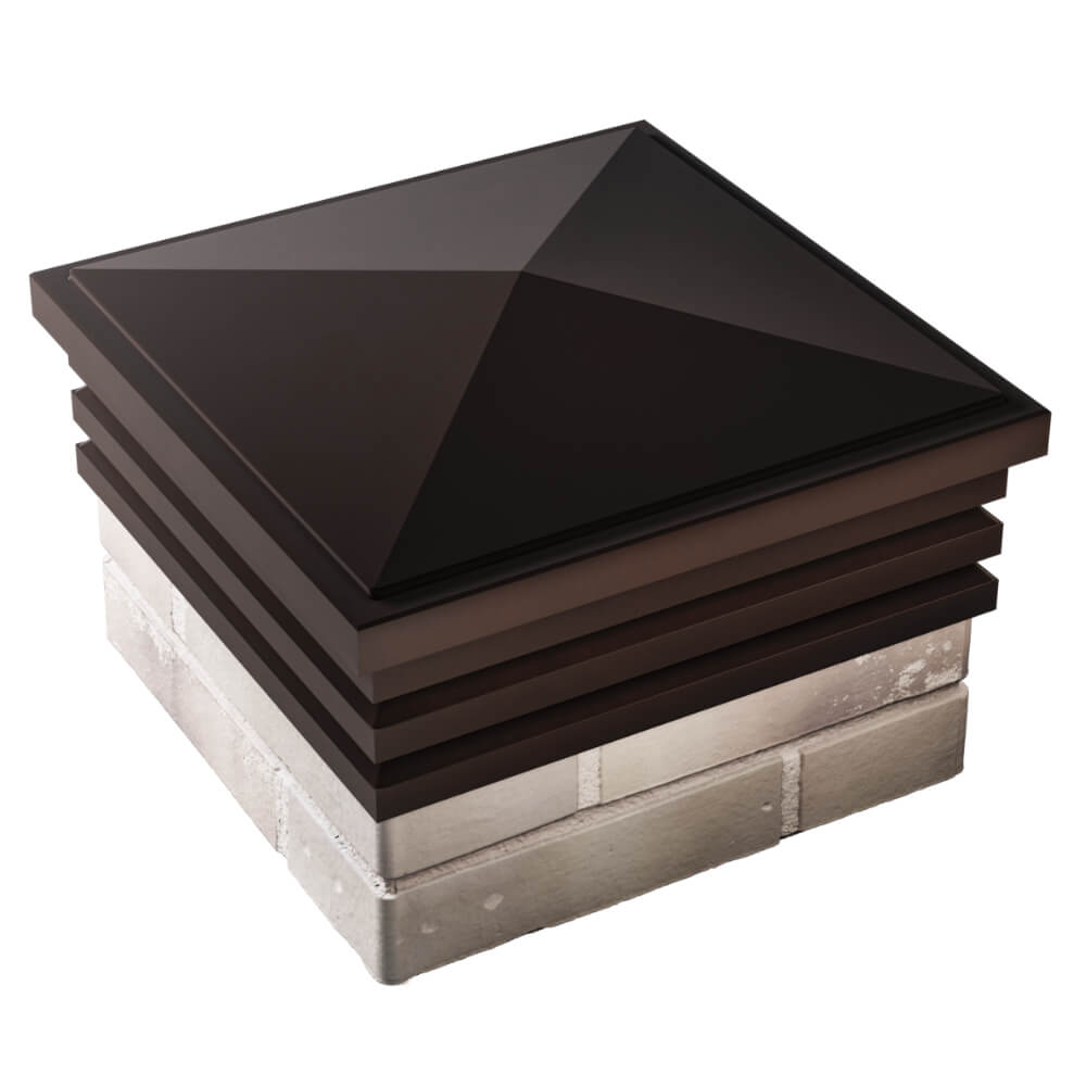 Колпак Zking Бона ХайТек Коричневый на столб 1.5х1.5 кирпича (385х385мм) в Геленджике фото