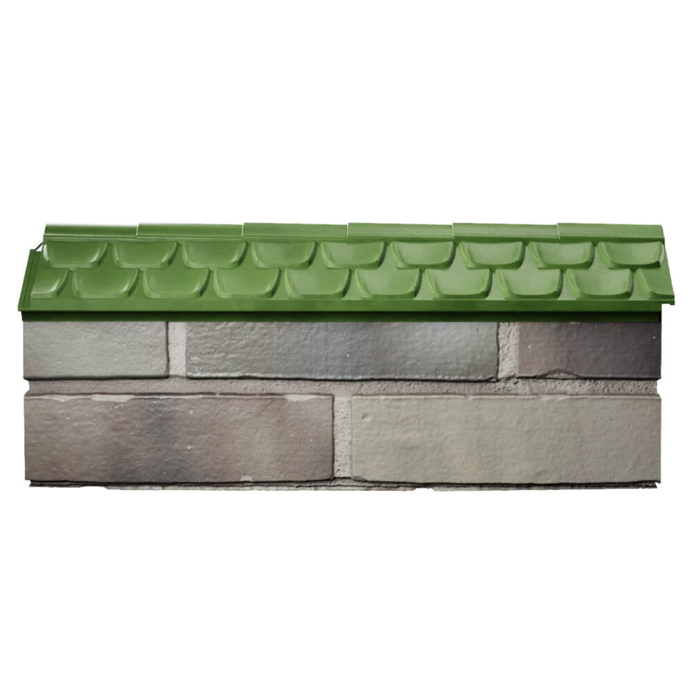 Парапет Zking Эльбрус Зеленый с посадкой на 0.5 кирпича (130мм) в Геленджике фото