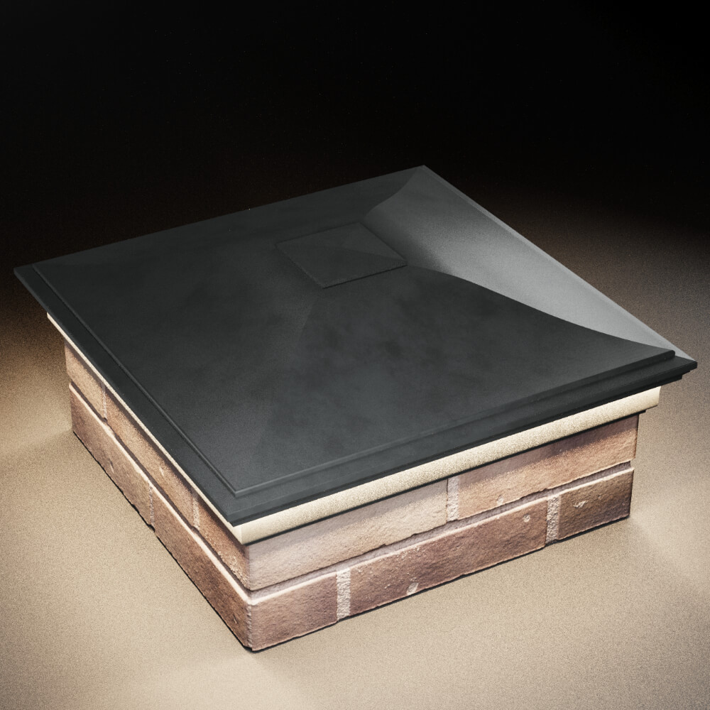 Колпак Zking Монблан Серый на столб 2х2 кирпича (515х515мм) c подсветкой в Геленджике фото