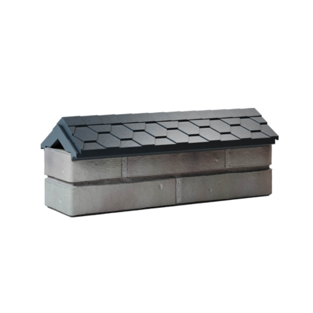 Парапет Zking Эверест Серый с посадкой на 0.5 кирпича (130мм) Геленджик фото