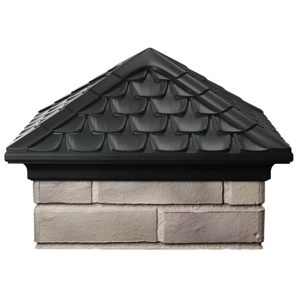 Колпак Zking Эльбрус Черный на столб 1.5х1.5 кирпича (385х385мм) Геленджик фото