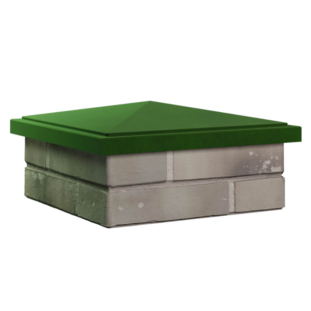 Колпак Zking БонаМоно Зеленый на столб 1.5х1.5 кирпича (385х385, 400х400мм) в Геленджике фото