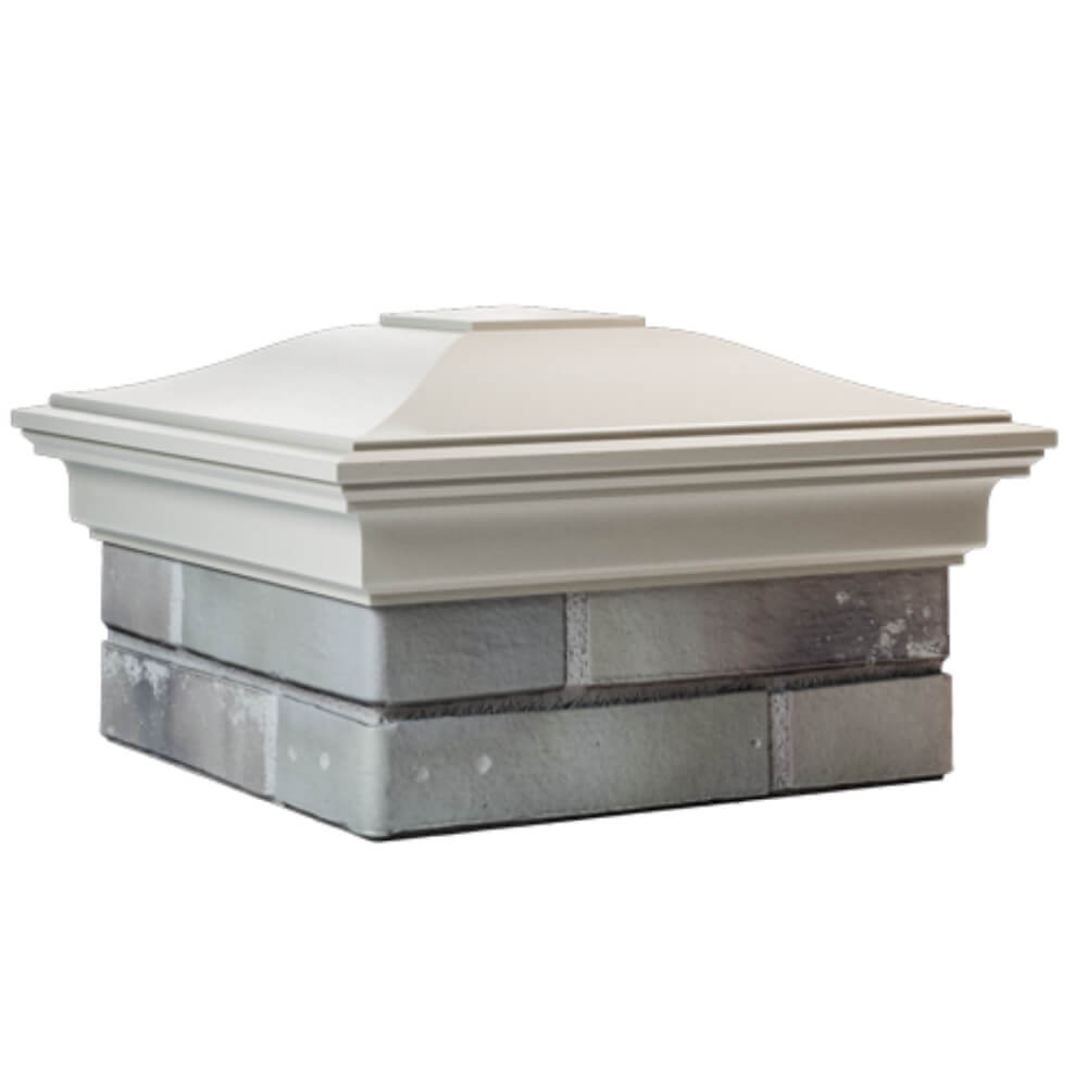 Колпак Zking Монблан Бежевый на столб 1.5х1.5 кирпича (385х385мм) в Геленджике фото