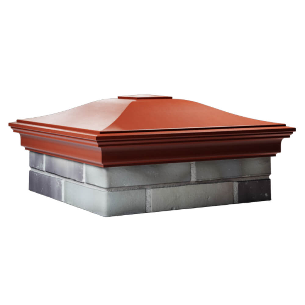 Колпак Zking Монблан Красный на столб 2х2 кирпича (515х515мм) в Геленджике фото