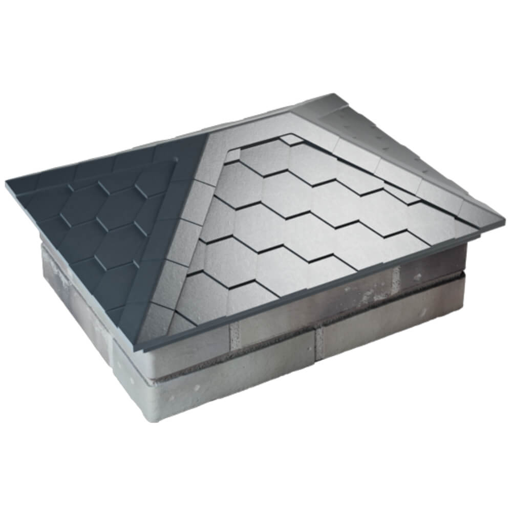 Колпак Zking Эверест Серый на столб 2х1.5 кирпича (520х390мм) Геленджик фото