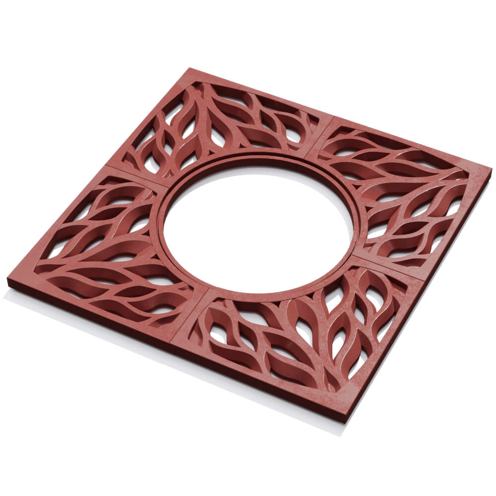 Приствольная решетка для дерева ZKING CRUST 1.2х1.2м Красная в Геленджике фото