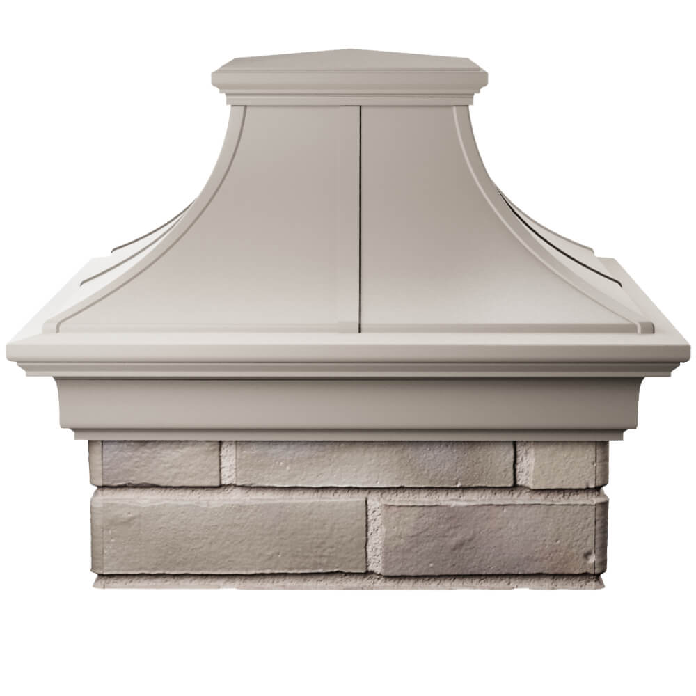 Колпак Zking Монблан Премиум Бежевый на столб 1.5х1.5 кирпича (385х385мм) Геленджик фото