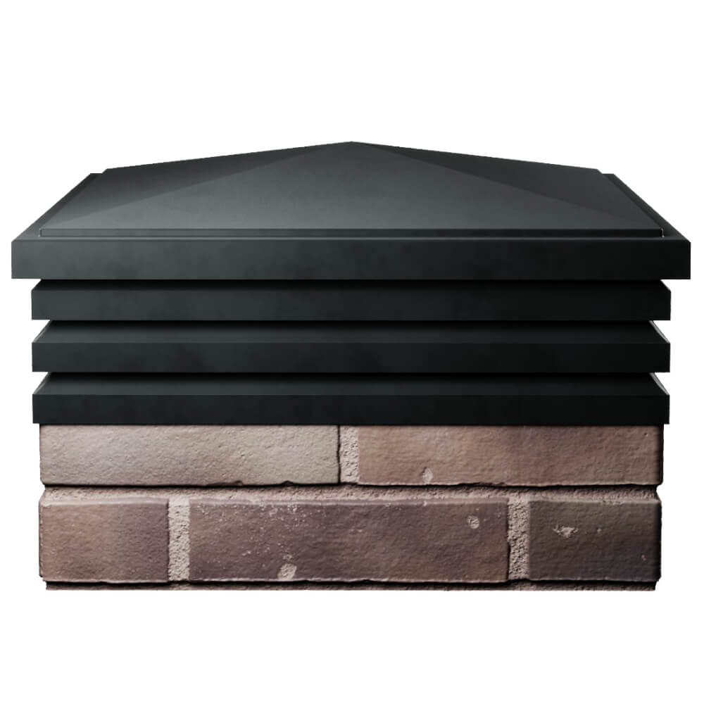 Колпак Zking Бона ХайТек Черный на столб 2х2 кирпича (513х513мм) Геленджик фото