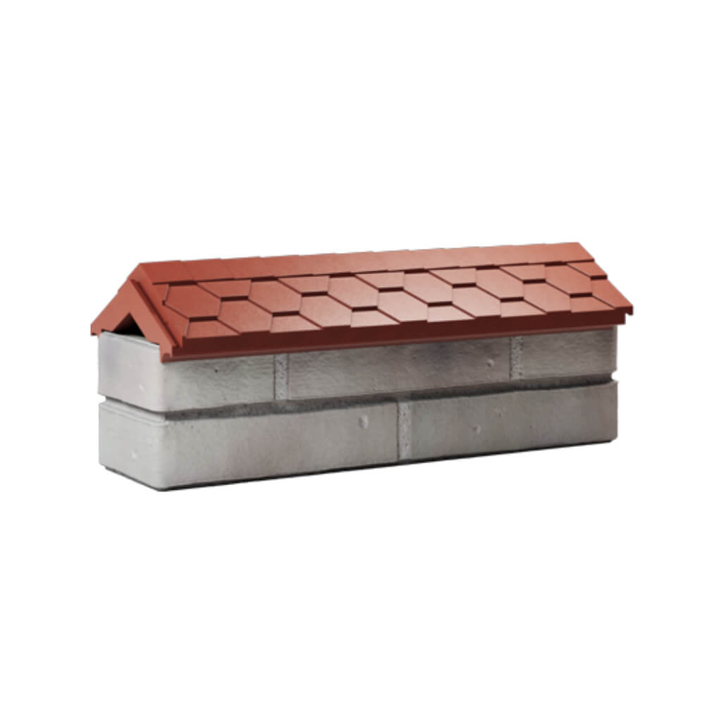 Парапет Zking Эверест Красный с посадкой на 0.5 кирпича (130мм) Геленджик фото