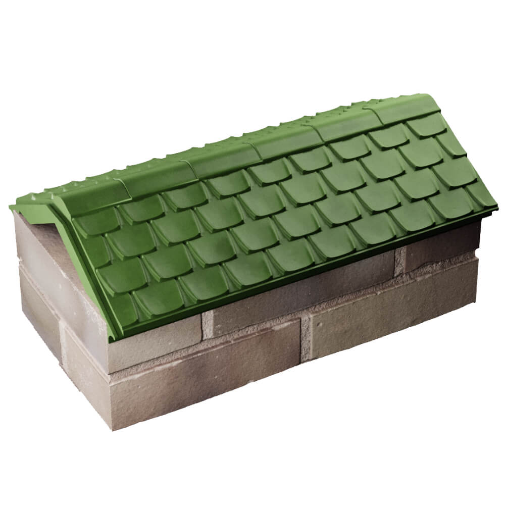 Парапет Zking Эльбрус Зеленый с посадкой на 1 кирпич (255мм) в Геленджике фото