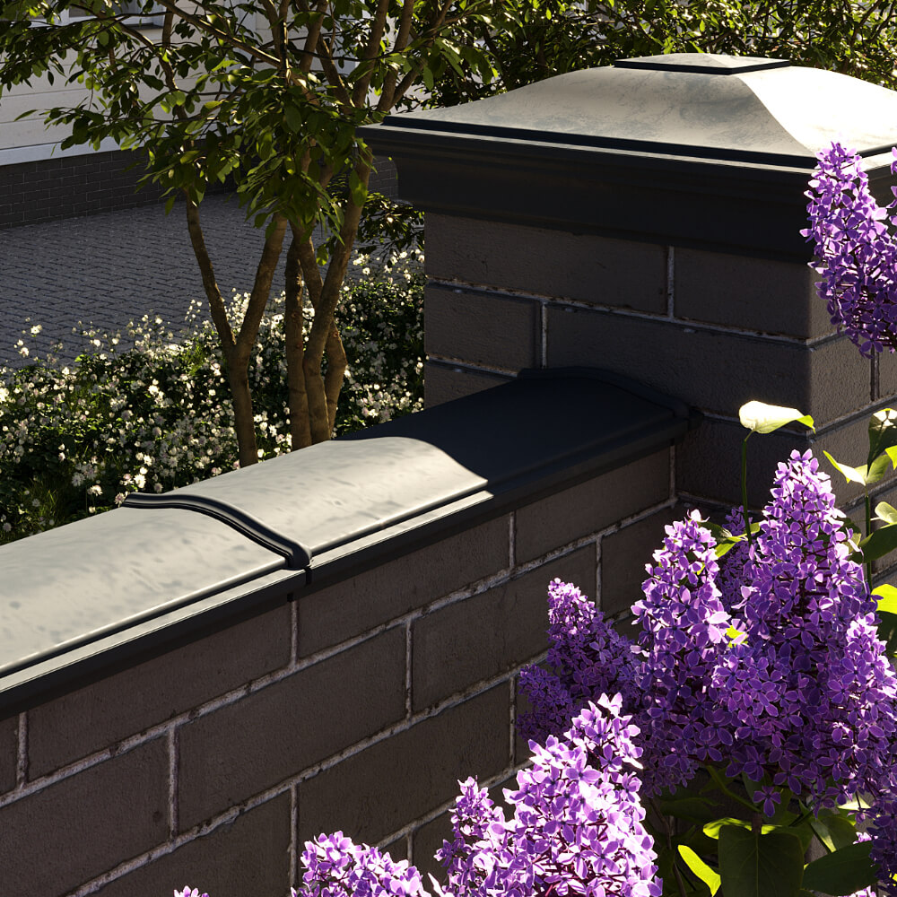 Парапет Zking Монблан Черный посадка на 0.5 кирпича (130мм) в Геленджике фото