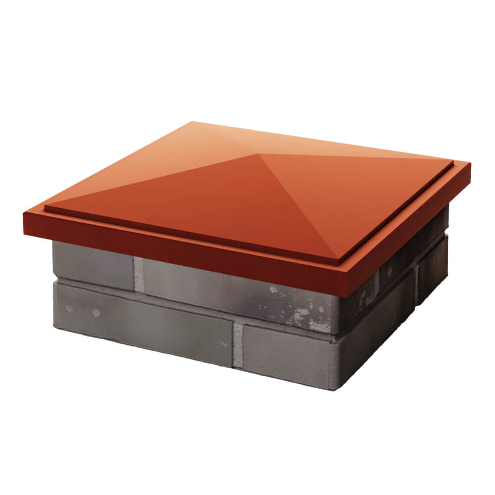 Колпак Zking БонаМоно Красный на столб 1.5х1.5 кирпича (385х385, 400х400мм) в Геленджике фото