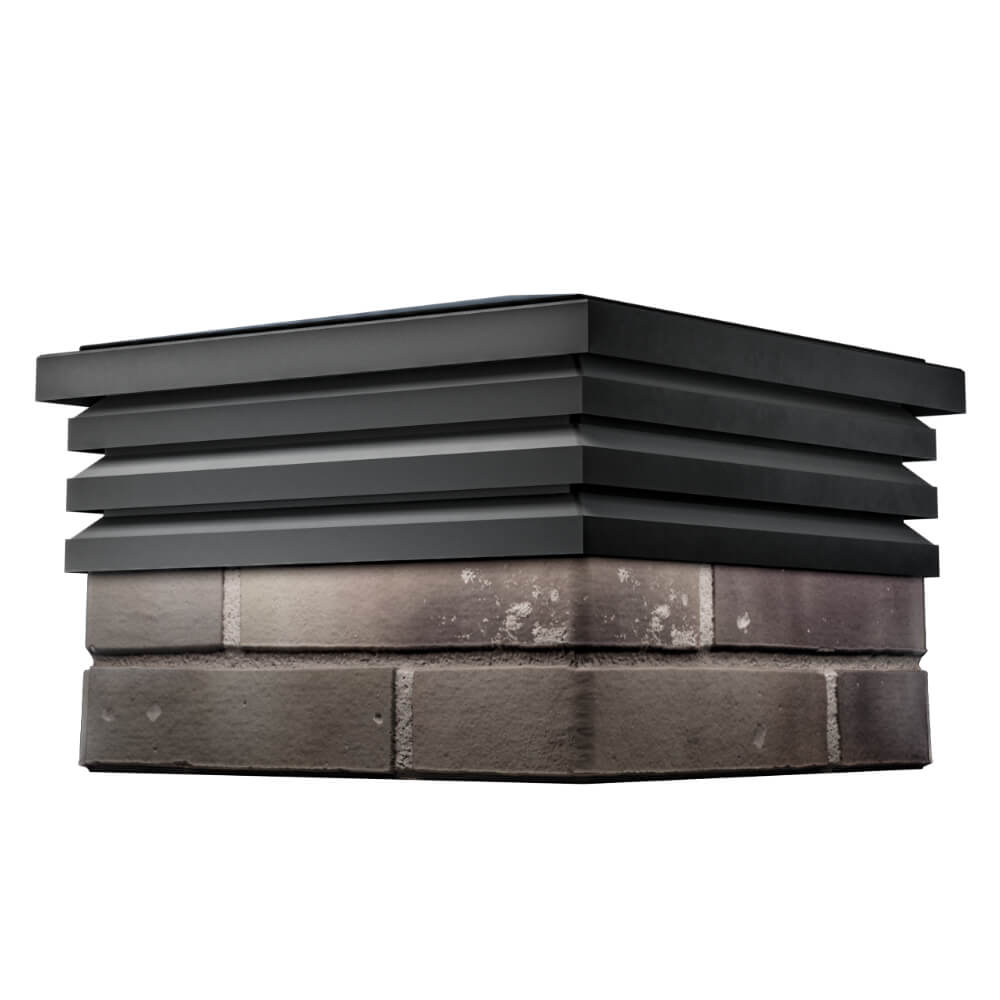 Колпак Zking Бона ХайТек Черный на столб 1.5х1.5 кирпича (385х385мм) в Геленджике фото