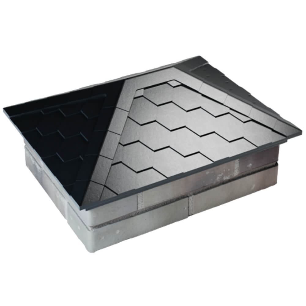 Колпак Zking Эверест Черный на столб 2х1.5 кирпича (520х390мм) Геленджик фото