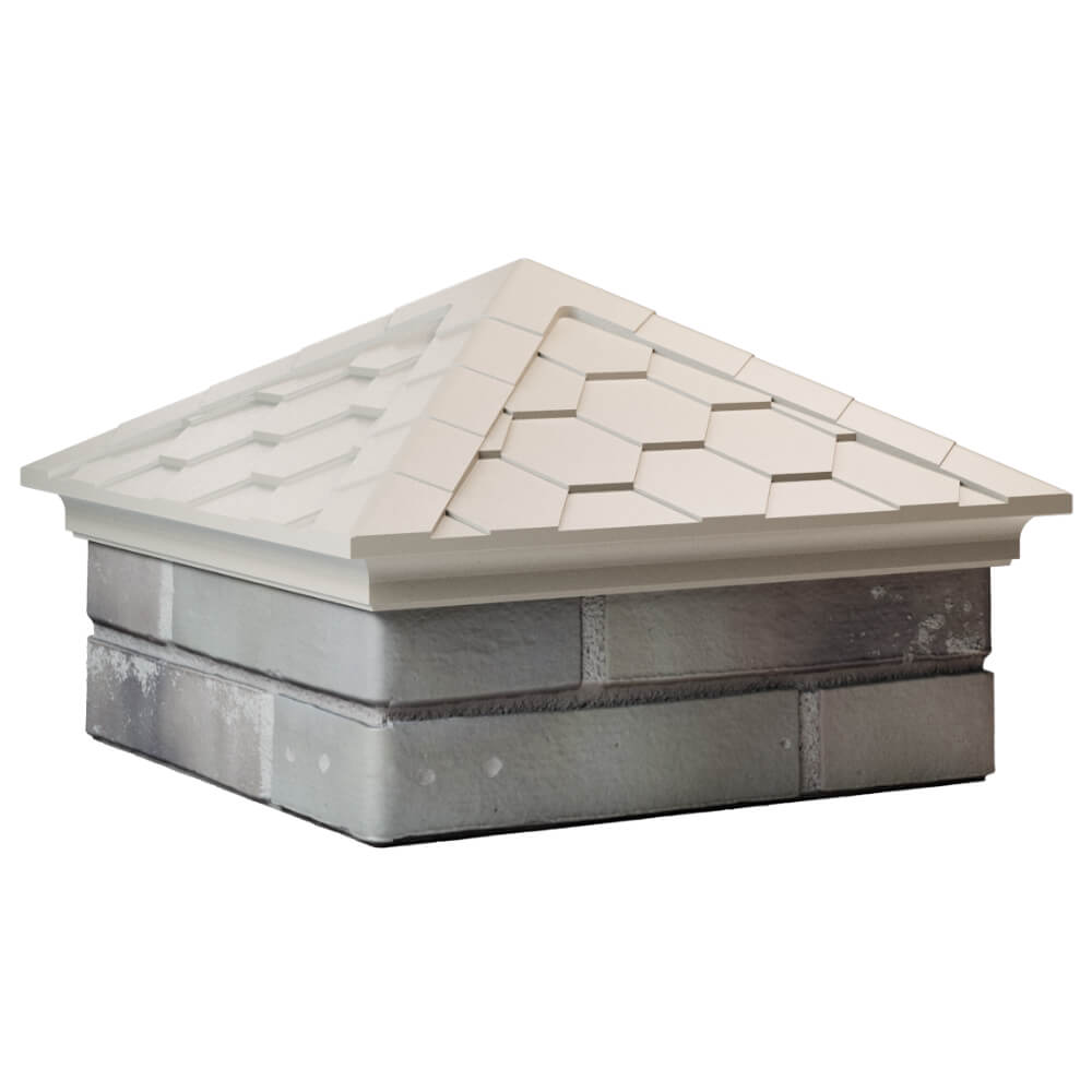 Колпак Zking Эверест Бежевый на столб 1.5х1.5 кирпича (390х390мм) в Геленджике фото