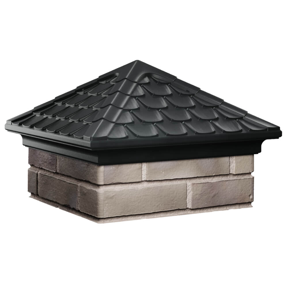 Колпак Zking Эльбрус Черный на столб 1.5х1.5 кирпича (385х385мм) в Геленджике фото