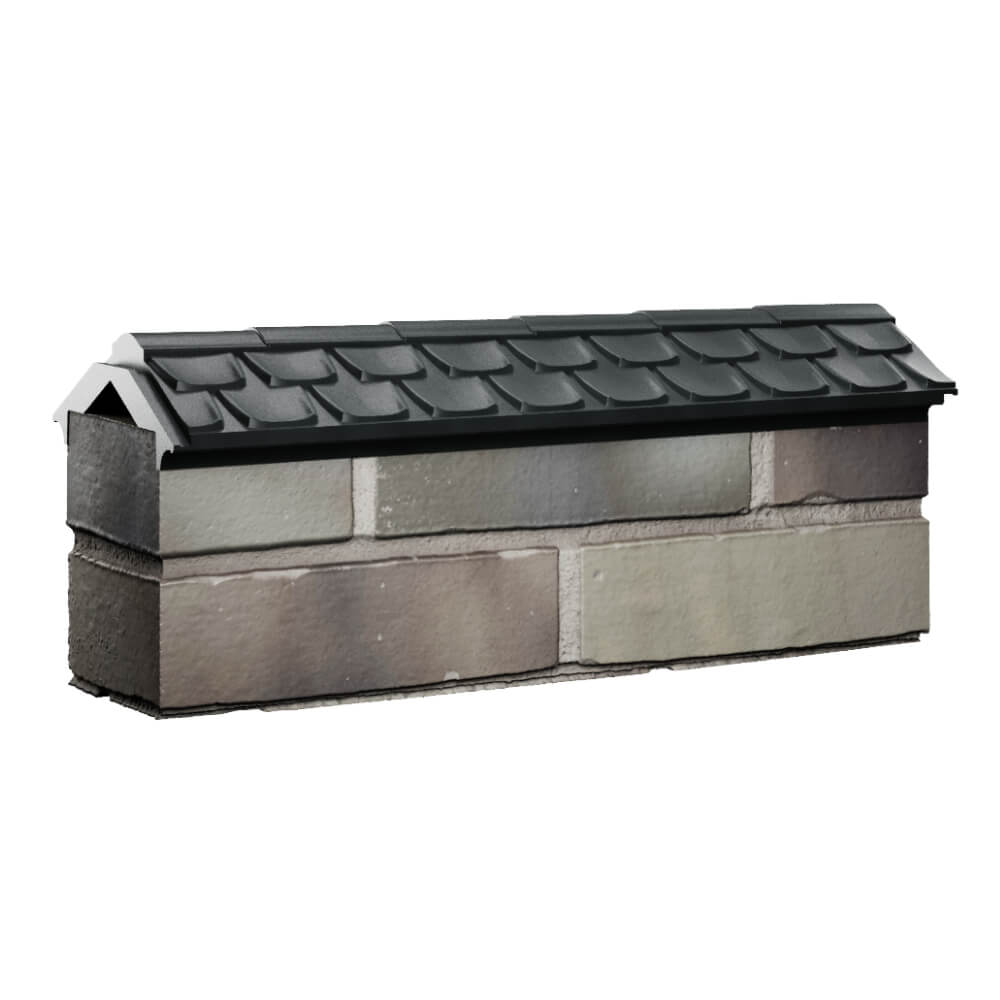 Парапет Zking Эльбрус Черный с посадкой на 0.5 кирпича (130мм) Геленджик фото