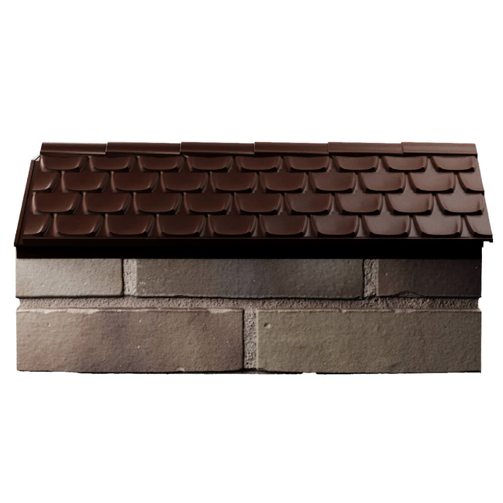Парапет Zking Эльбрус Коричневый с посадкой на 1 кирпич (255мм) в Геленджике фото