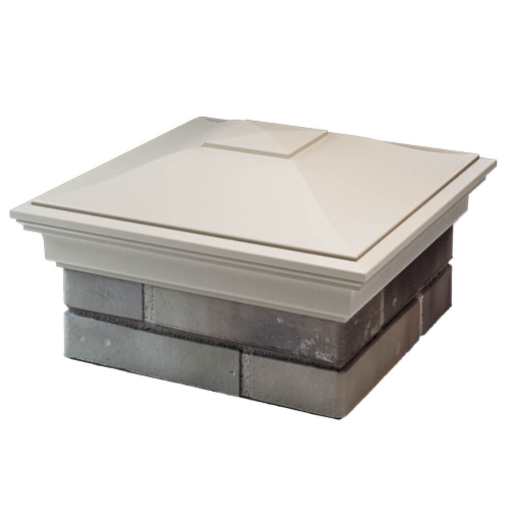 Колпак Zking Монблан Бежевый на столб 1.5х1.5 кирпича (385х385мм) в Геленджике фото