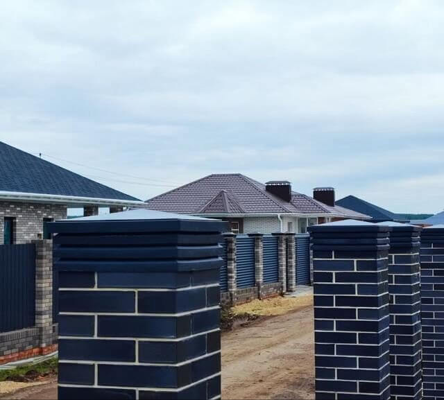 Колпак Zking Бона ХайТек Серый на столб 1.5х1.5 кирпича (385х385мм) в Геленджике фото