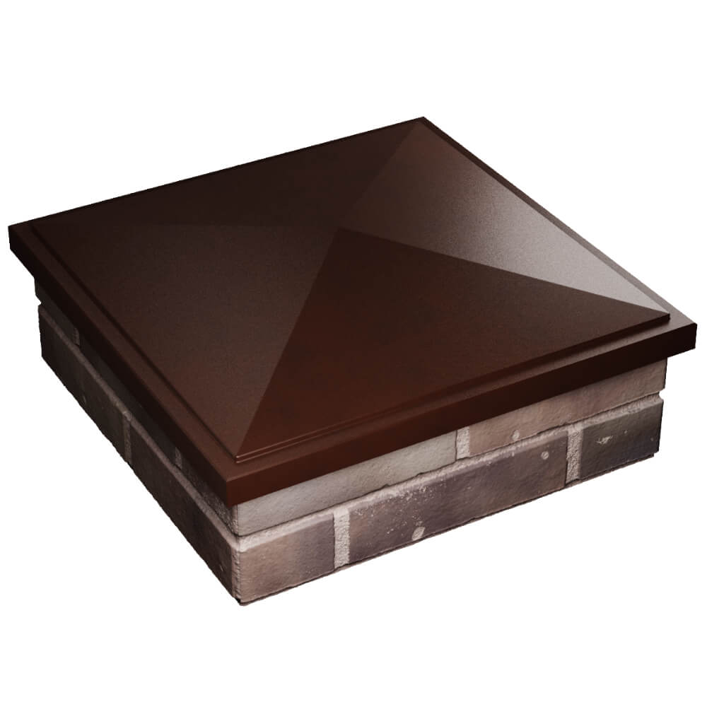 Колпак Zking БонаМоно Коричневый на столб 2х2 кирпича (515х515, 530х530мм) в Геленджике фото