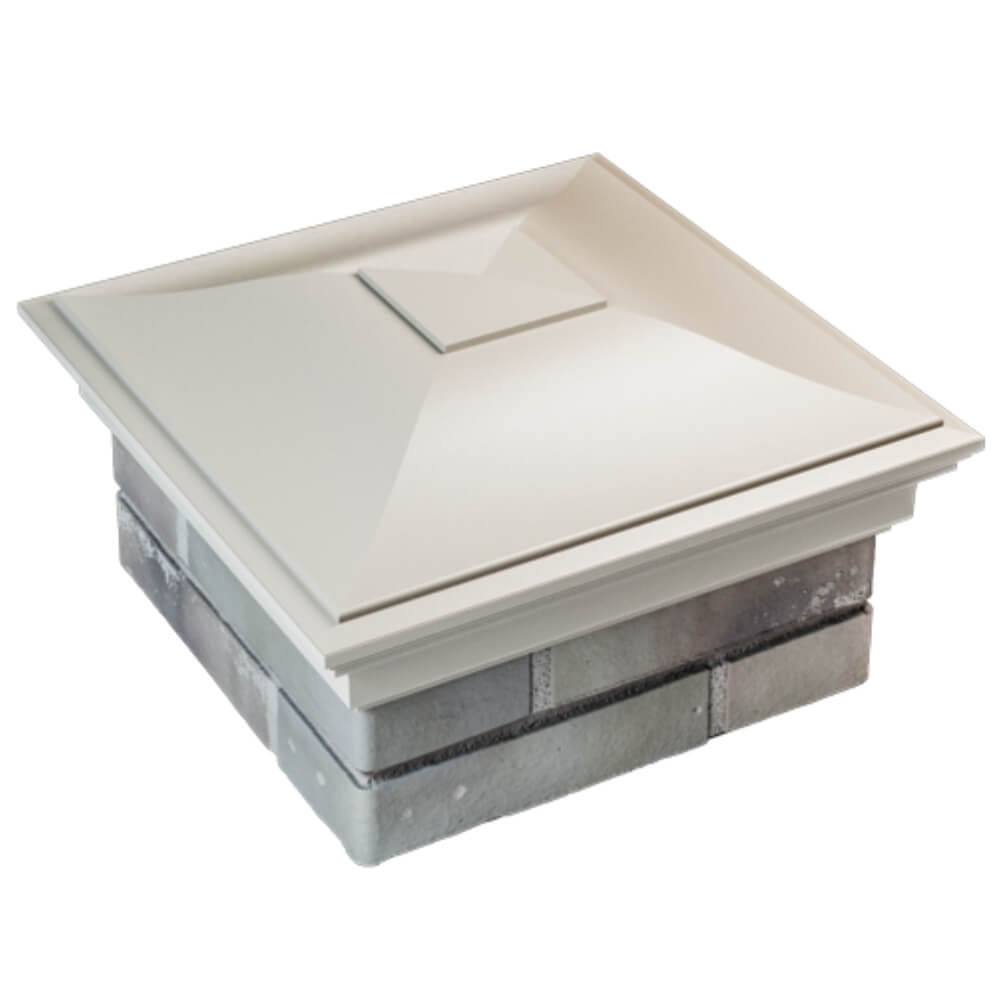 Колпак Zking Монблан Бежевый на столб 1.5х1.5 кирпича (385х385мм) в Геленджике фото