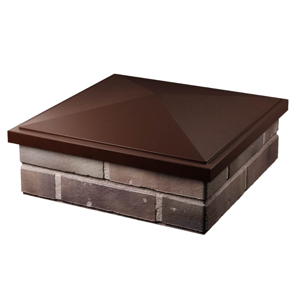 Колпак Zking БонаМоно Коричневый на столб 2х2 кирпича (515х515, 530х530мм) в Геленджике фото