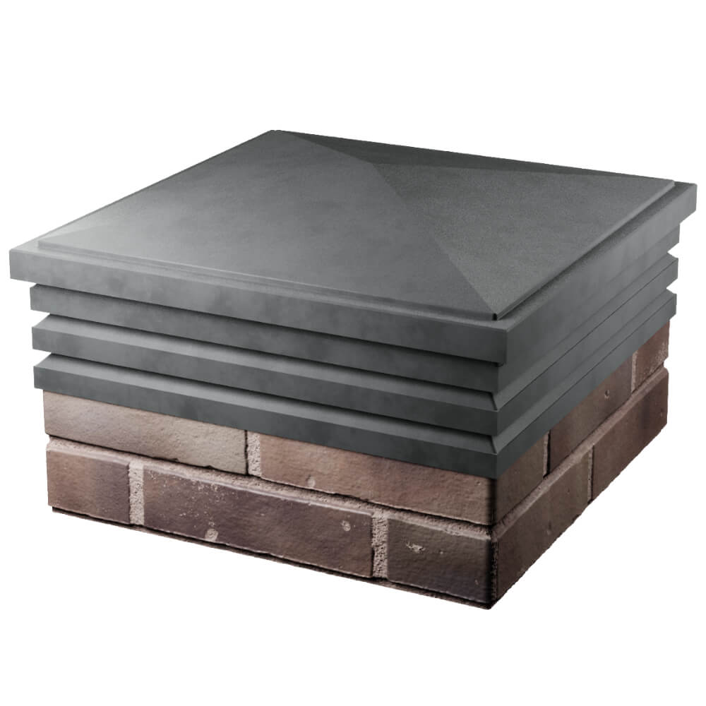 Колпак Zking Бона ХайТек Серый на столб 2х2 кирпича (513х513мм) в Геленджике фото