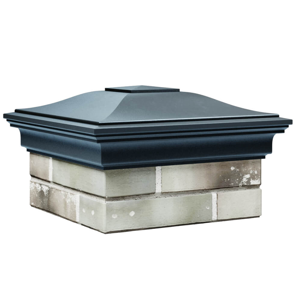 Колпак Zking Монблан Серый на столб 1.5х1.5 кирпича (385х385мм) в Геленджике фото