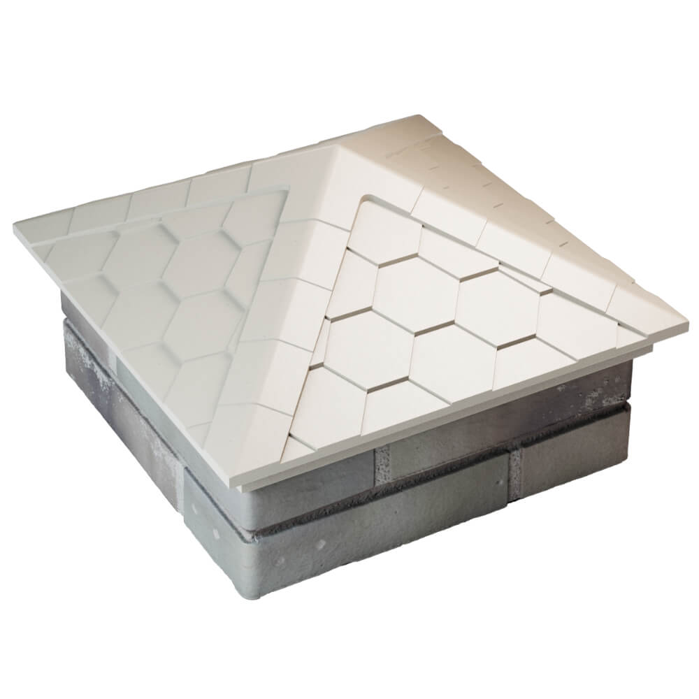 Колпак Zking Эверест Бежевый на столб 1.5х1.5 кирпича (390х390мм) в Геленджике фото