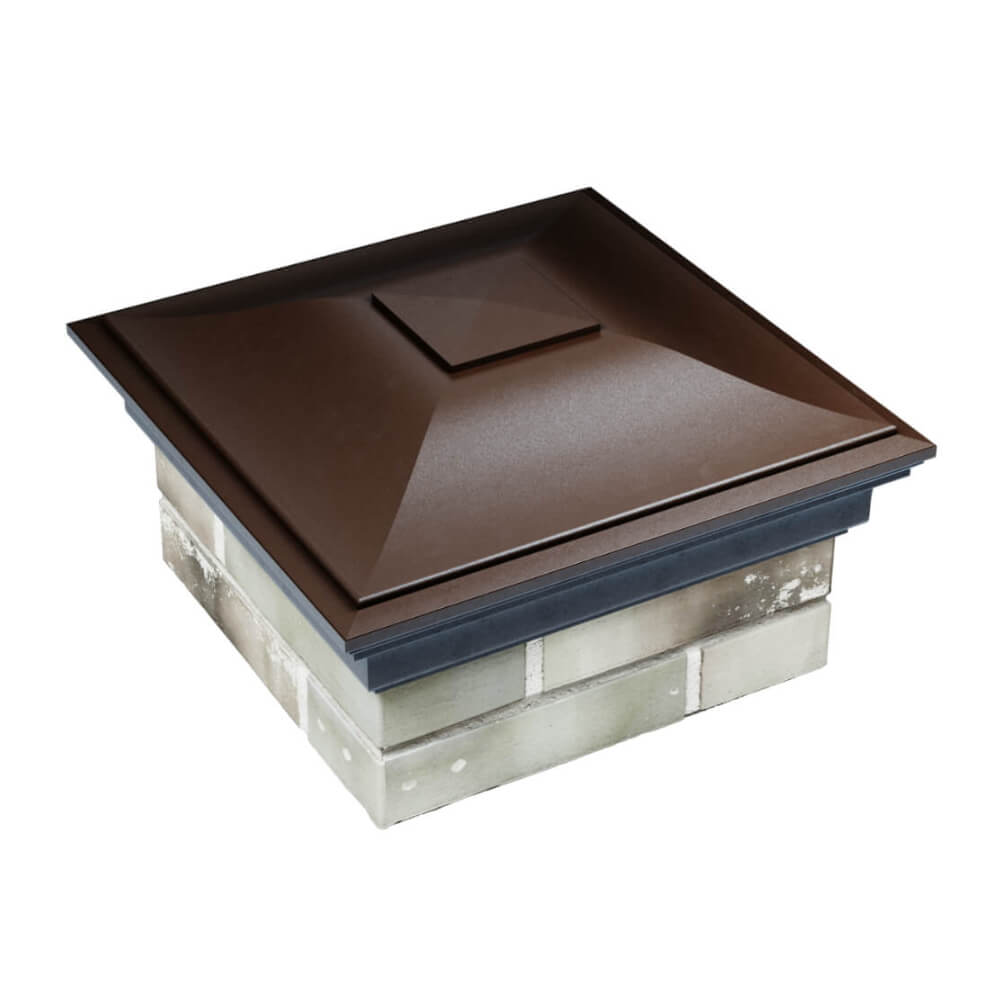 Колпак Zking Монблан Коричневый на столб 1.5х1.5 еврокирпича 0.7НФ (355х355мм) в Геленджике фото