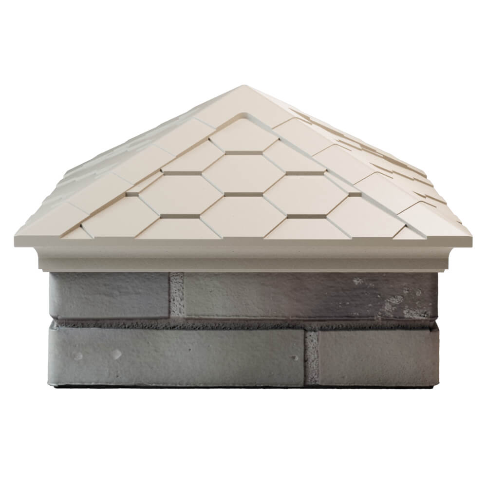 Колпак Zking Эверест Бежевый на столб 1.5х1.5 кирпича (390х390мм) Геленджик фото