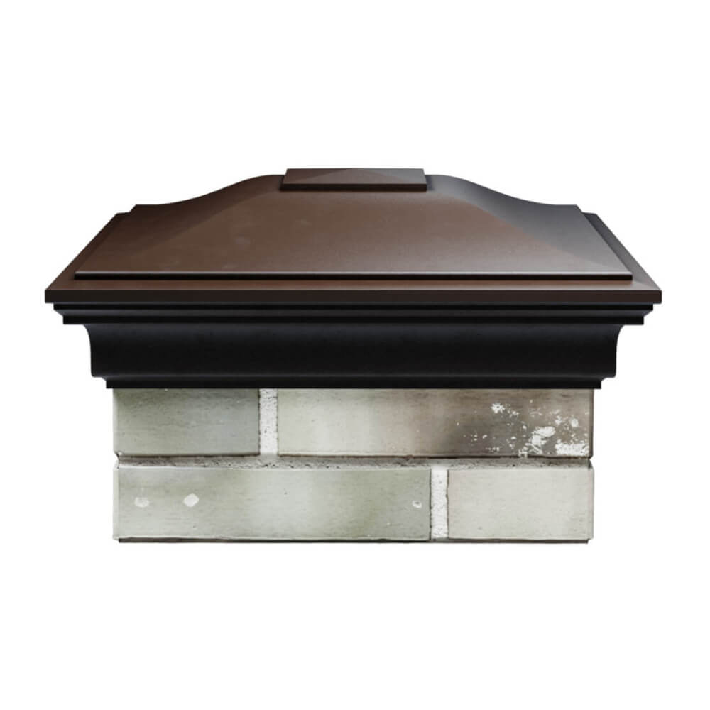 Колпак Zking Монблан Коричневый на столб 1.5х1.5 еврокирпича 0.7НФ (355х355мм) Геленджик фото