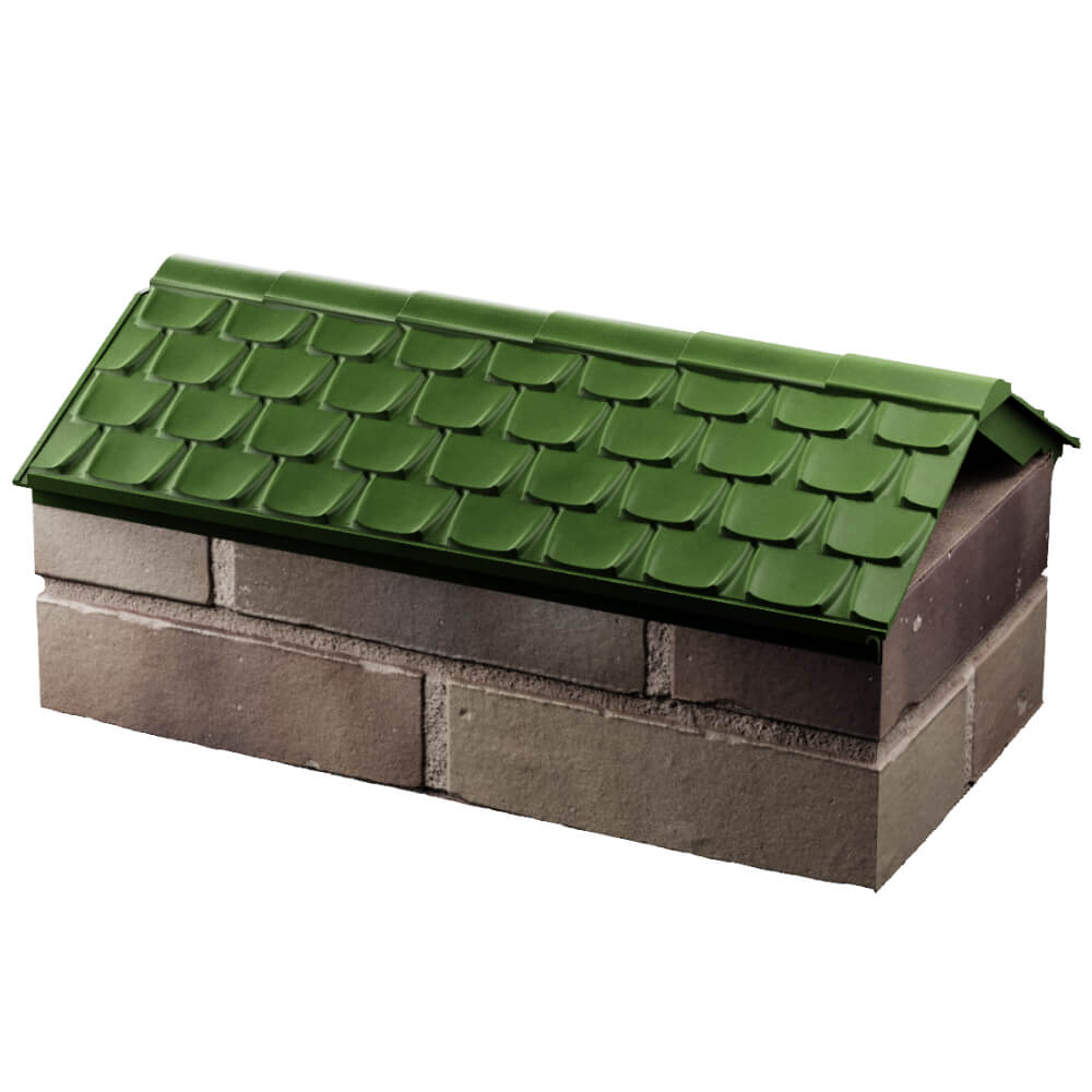 Парапет Zking Эльбрус Зеленый с посадкой на 1 кирпич (255мм) в Геленджике фото