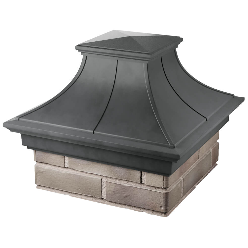 Колпак Zking Монблан Премиум Серый на столб 1.5х1.5 кирпича (385х385мм) в Геленджике фото