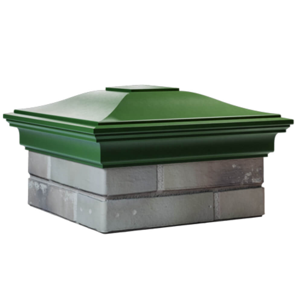 Колпак Zking Монблан Зеленый на столб 1.5х1.5 кирпича (385х385мм) в Геленджике фото