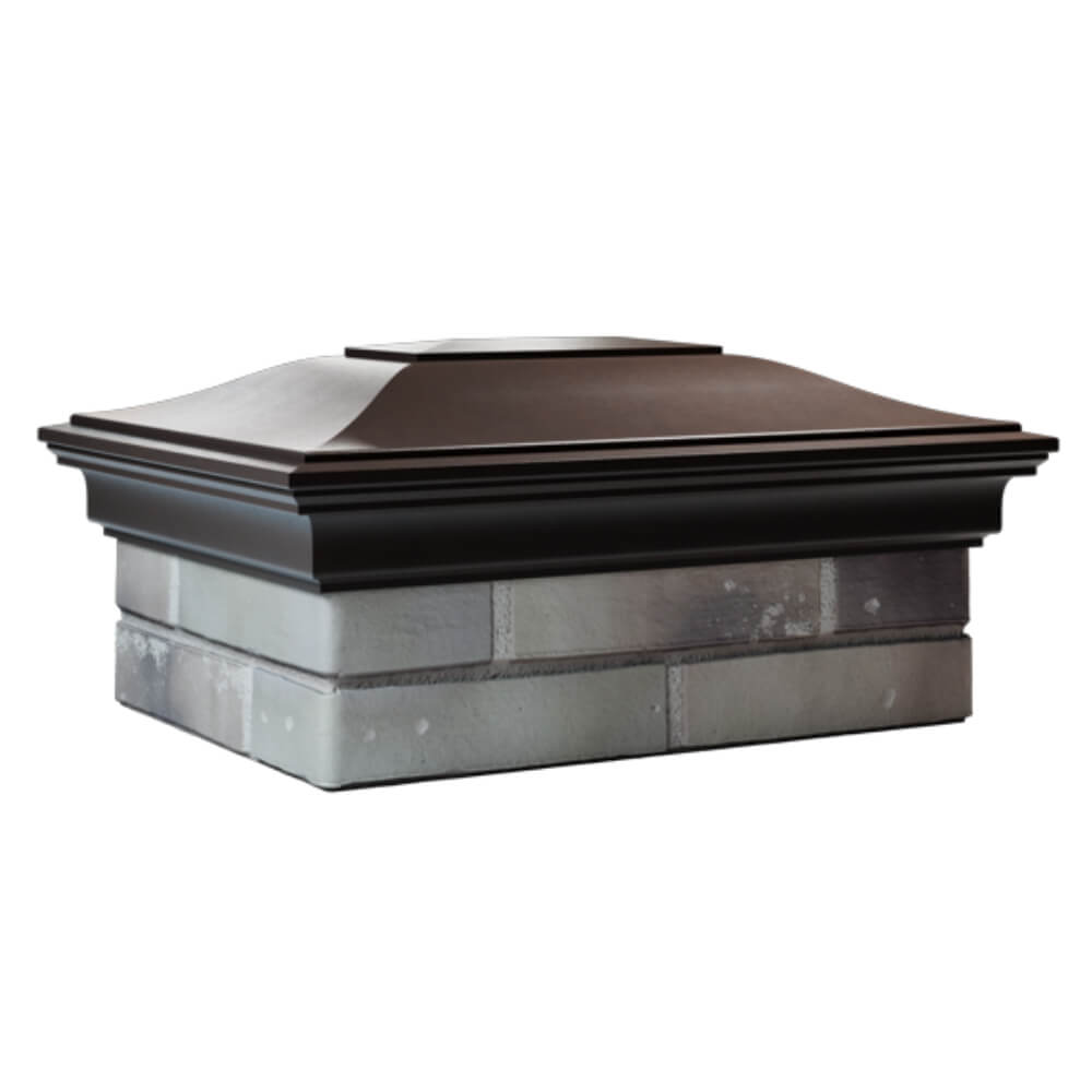 Колпак Zking Монблан Коричневый на столб 2х1.5 кирпича (515х385мм) в Геленджике фото