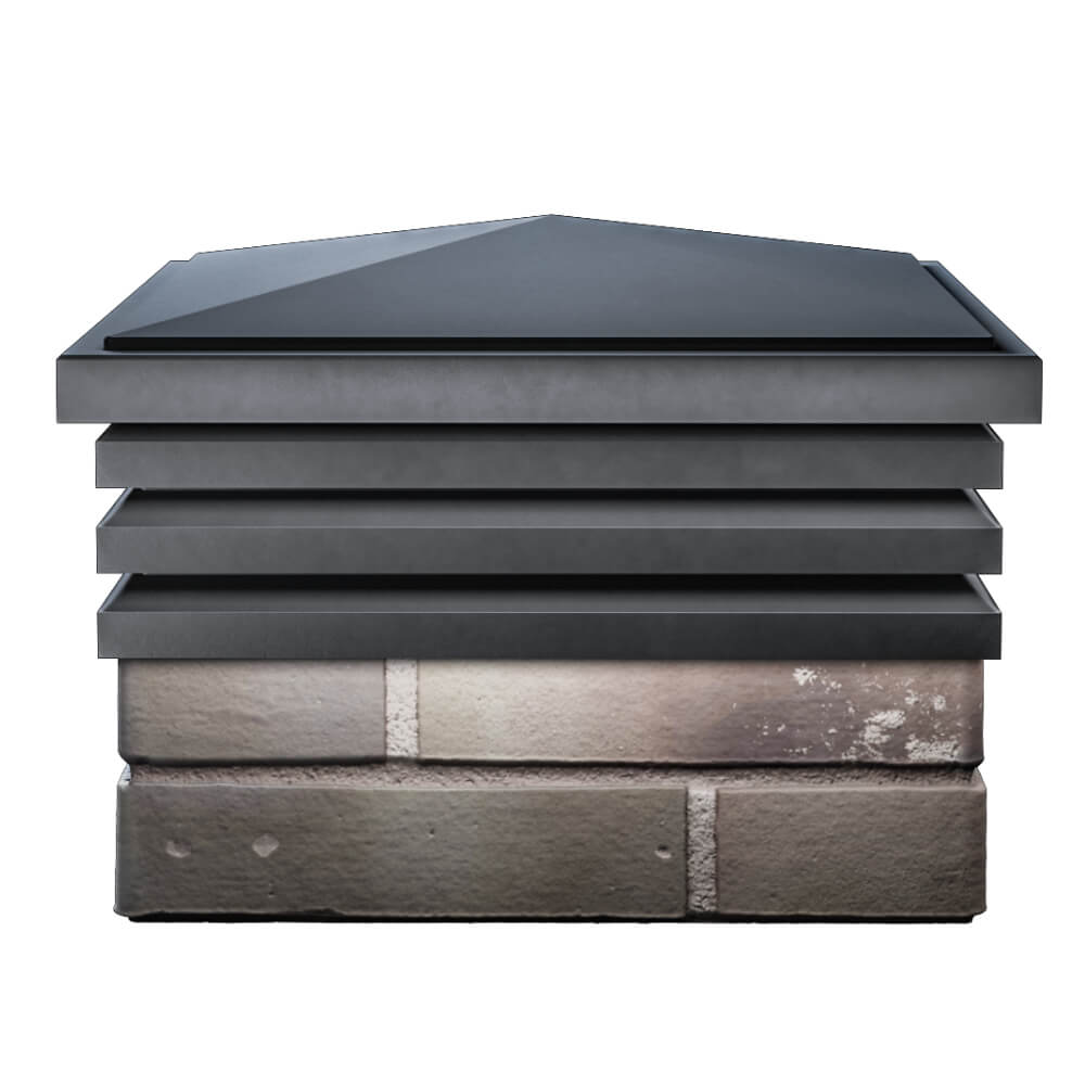 Колпак Zking Бона ХайТек Серый на столб 1.5х1.5 кирпича (385х385мм) Геленджик фото