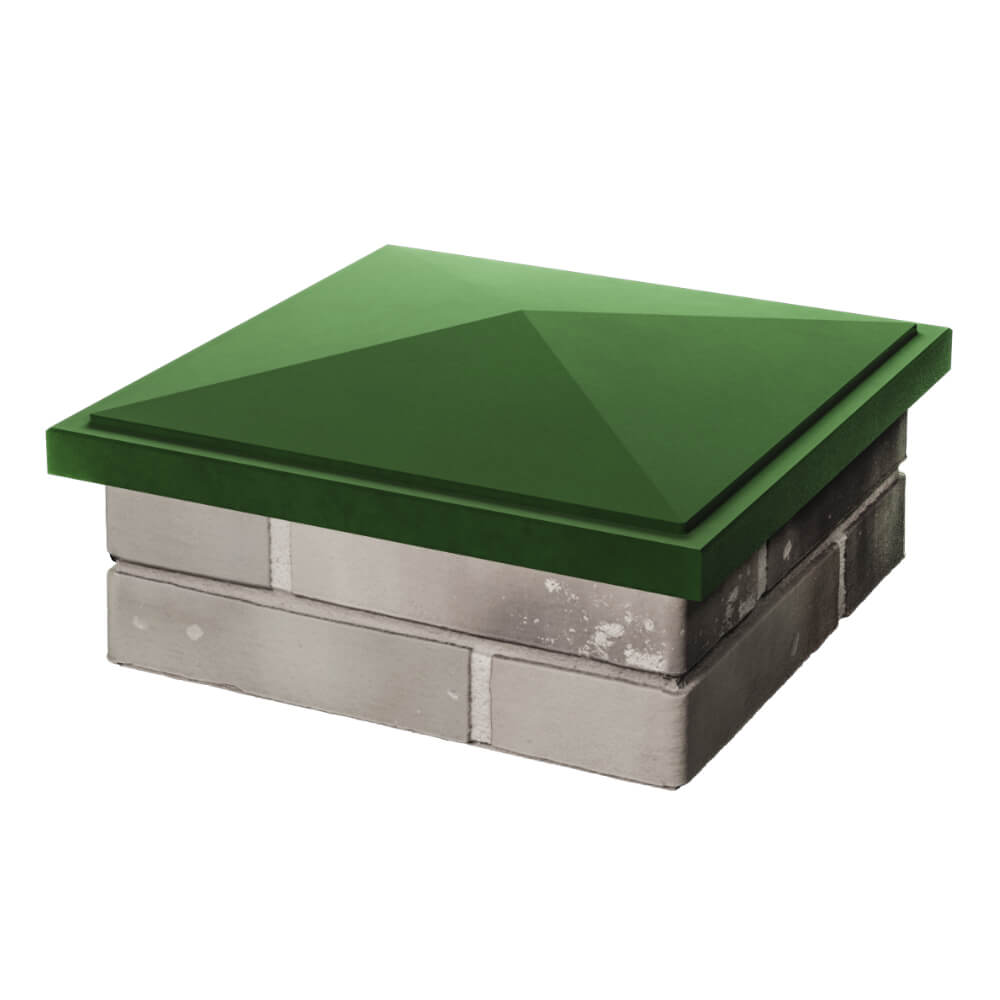 Колпак Zking БонаМоно Зеленый на столб 1.5х1.5 кирпича (385х385, 400х400мм) в Геленджике фото