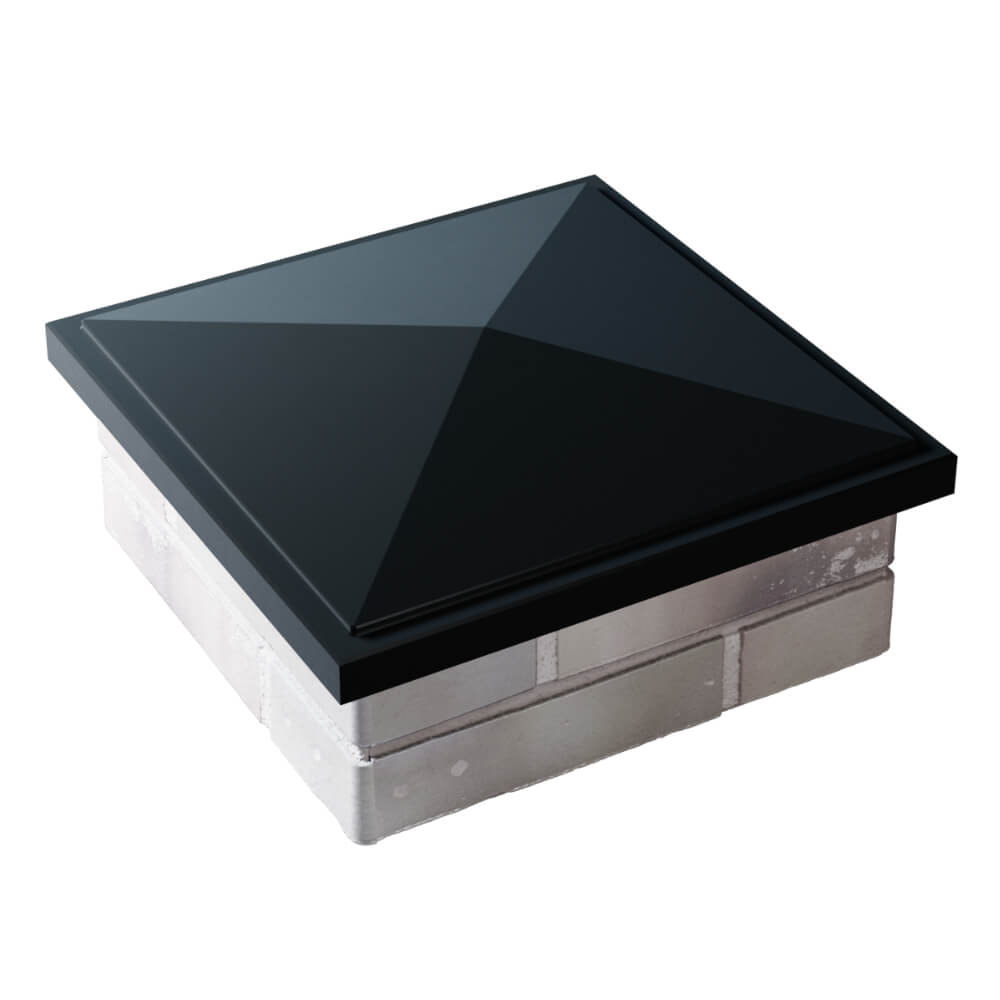 Колпак Zking БонаМоно Черный на столб 1.5х1.5 кирпича (385х385, 400х400мм) в Геленджике фото