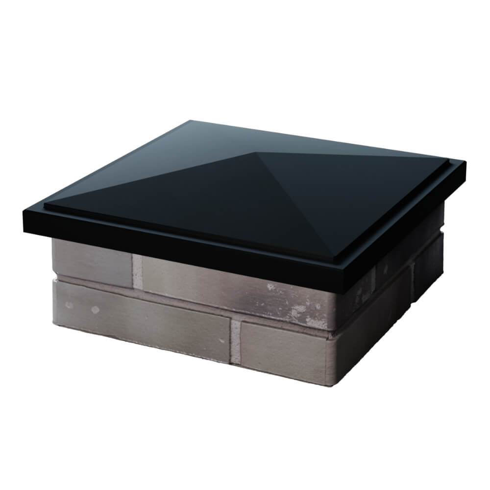 Колпак Zking БонаМоно Черный на столб 1.5х1.5 кирпича (385х385, 400х400мм) в Геленджике фото